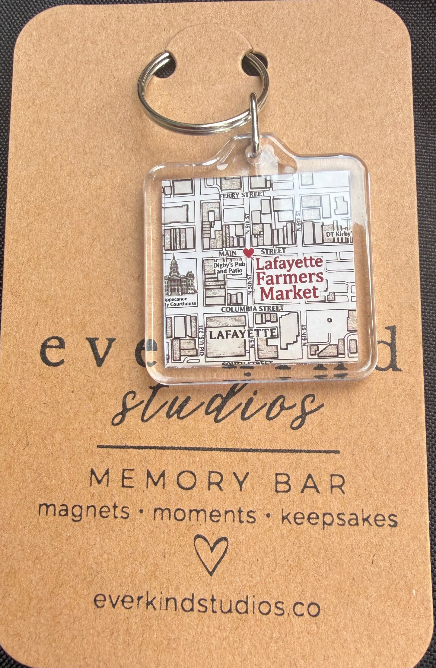 Custom Acrylic Map Keychain