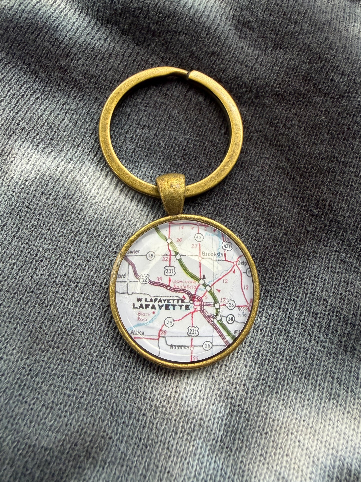 Custom Glass Photo Keychain