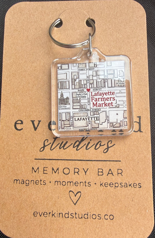 Custom Acrylic Map Keychain
