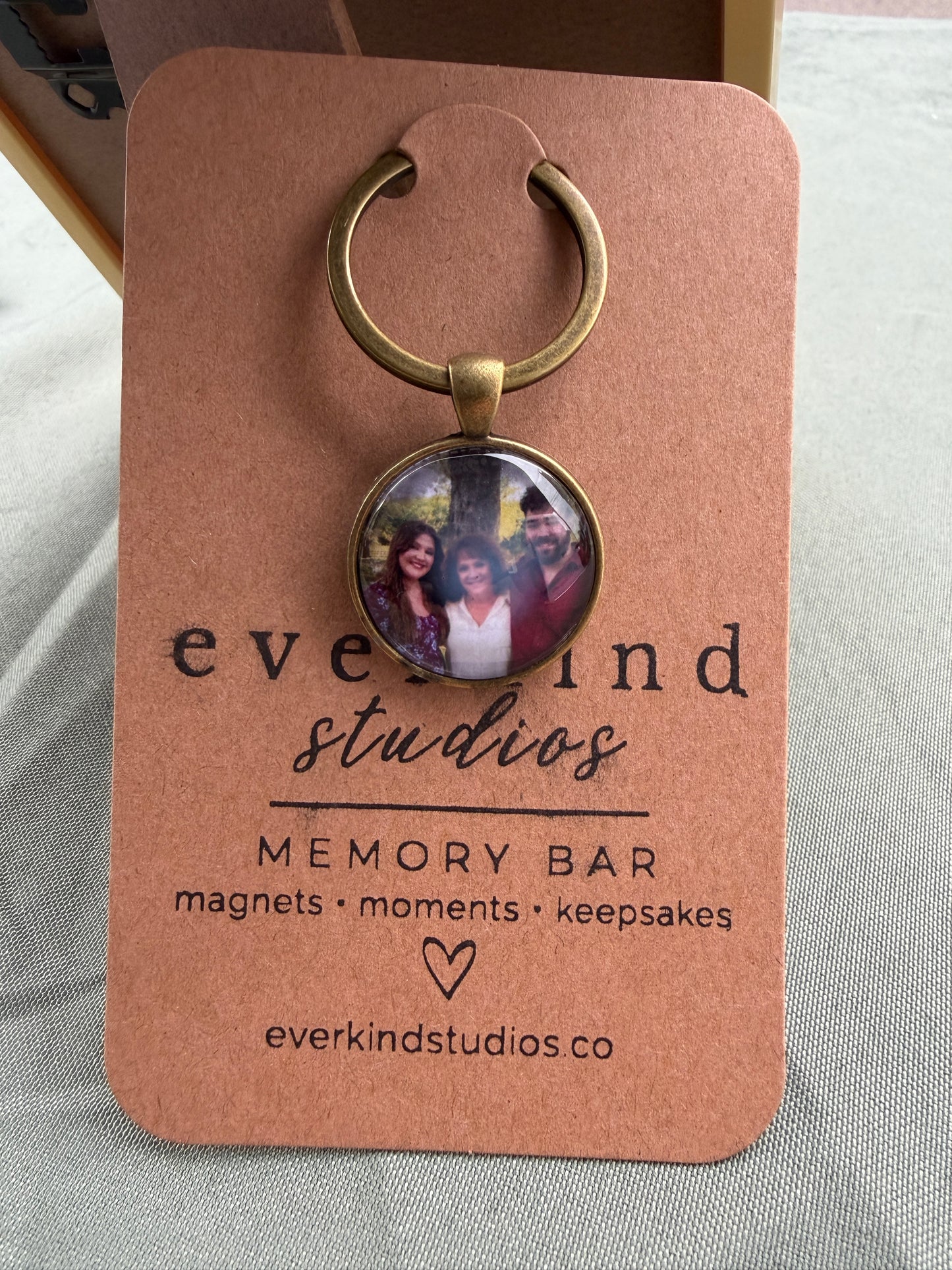 Custom Glass Photo Keychain